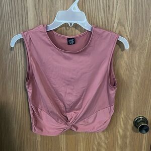 Pink sleeveless croptop